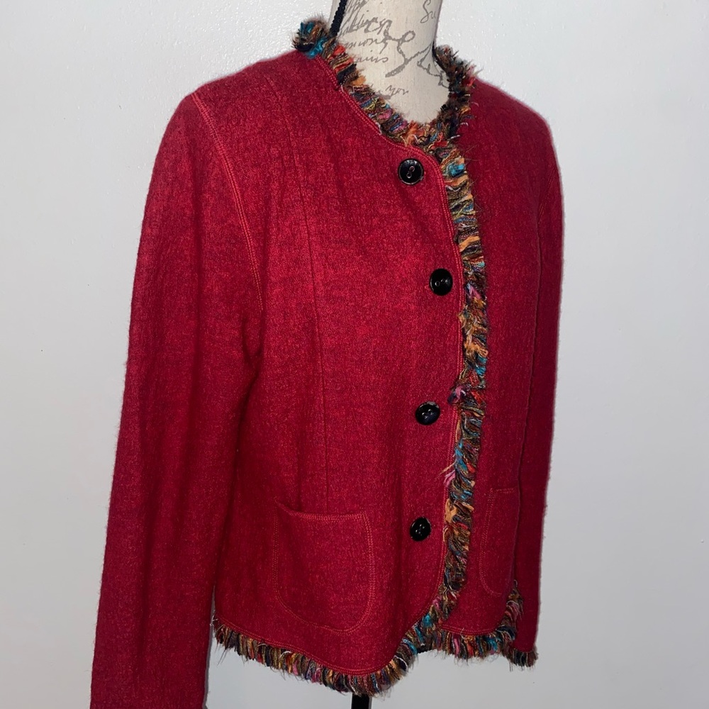 ❤️Ruby Rd. Fringe Trim Wool Jacket❤️ - image 2